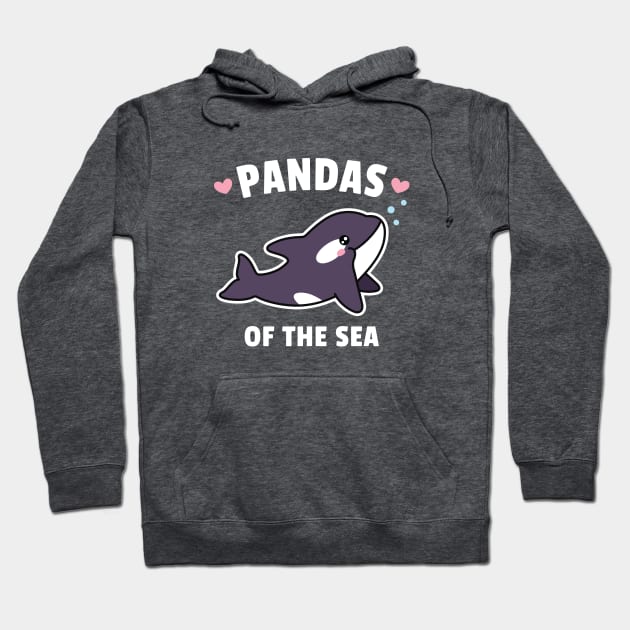 Cute Orca, Pandas Of The Sea Hoodie by rustydoodle